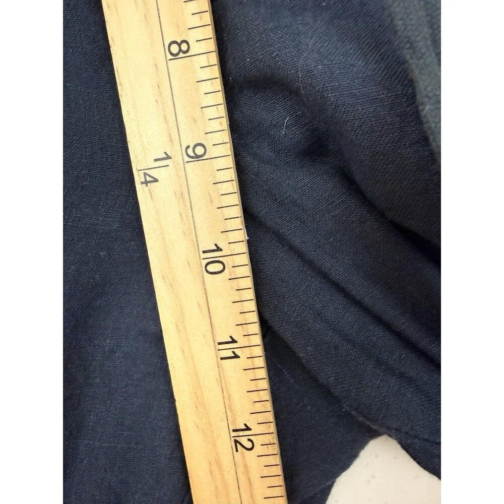 VINCE Classic Fit Owen Hemp Lightweight Navy Blue Pant Mens Sz M Elastic Waist